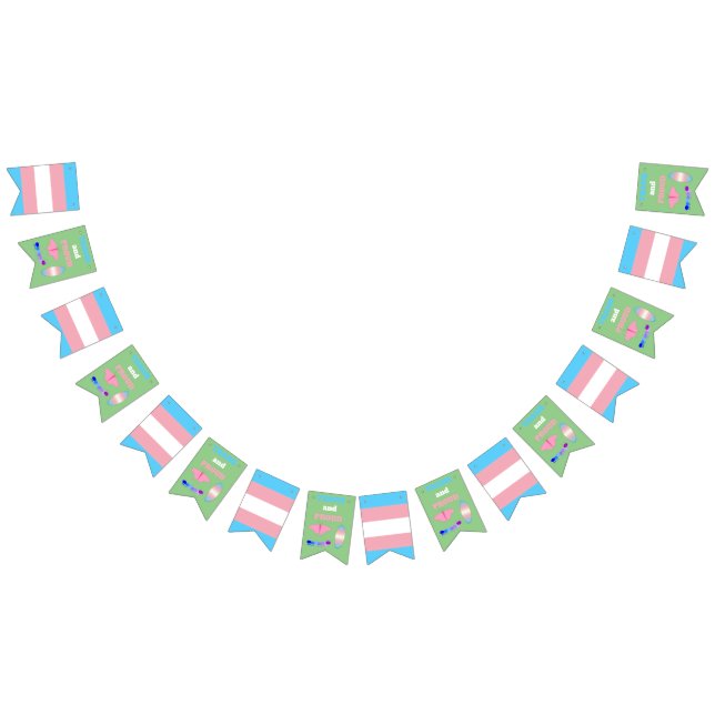LGBTQIA Transgender Pride Raupe zum Schmettern Wimpelkette (Alle)