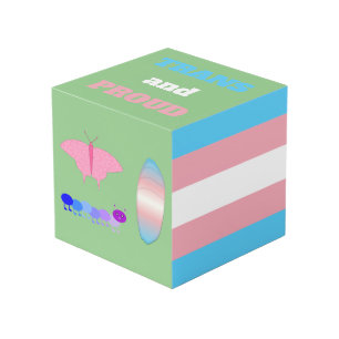 LGBTQIA Transgender Pride Raupe zum Schmettern Würfel