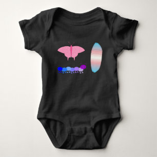 LGBTQIA Transgender Stolz Raupe zu Schmetterling Baby Strampler