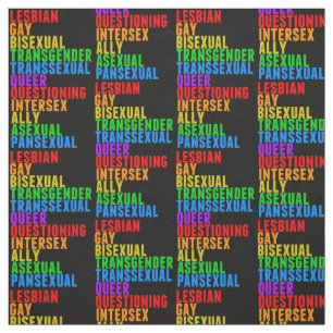 LGBTQIAAP Que Acronym Rainbow Typografy Pride Stoff
