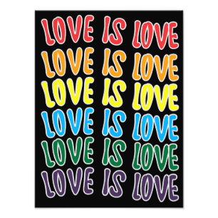 LgbtqLove ist Liebe Typografie Fotodruck