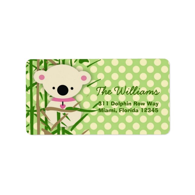 LGC | Koala Kutie Adressaufkleber (Vorne)