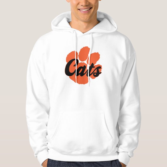 LGHS Wildkatzen Pawprint Weiß-Sweatshirt Hoodie (Vorderseite)