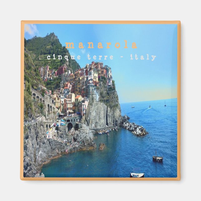 LGR004 MANAROLA - Cinque Terre - Italien - Kühlsch Magnet (Vorne)
