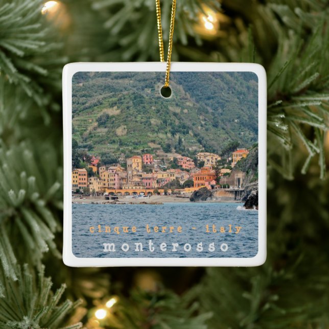 LGR006 MONTEROSSO, Cinque Terre, Italien, Keramikornament (Baum)