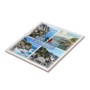LGR053 ZOAGLI, Mosaik, Ligurien, Italien Fliese