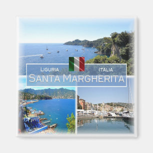 LGR064 SANTA MARGHERITA LIGURE - Mosaik Kühlschran Magnet