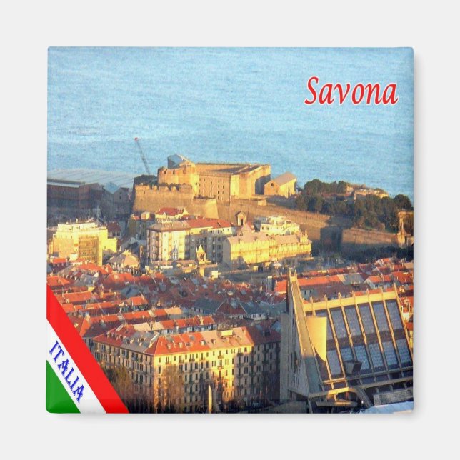 LGR078 SAVONA - Ligurien - Italien - Kühlschrank Magnet (Vorne)