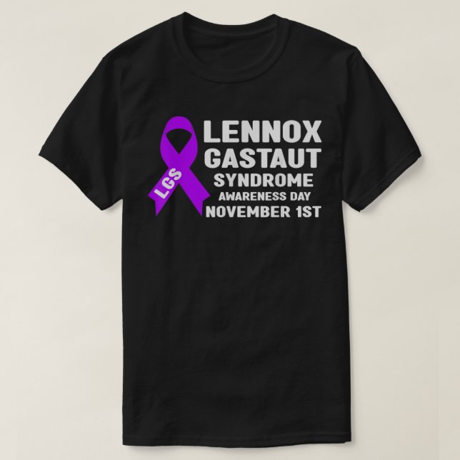 LGS Awareness Month, Lennox Gastaut Syndrome Aware T-Shirt (Design vorne)
