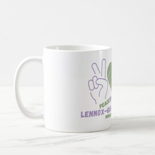 LGS Frieden, Liebe, Heilung Tasse (Links)