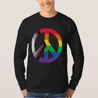 Lgtbiaq+ Flag für das Zeichen des Friedens T-Shirt