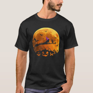 Lguana Kostüm Witz Reiten Broom Moon Halloween T-Shirt