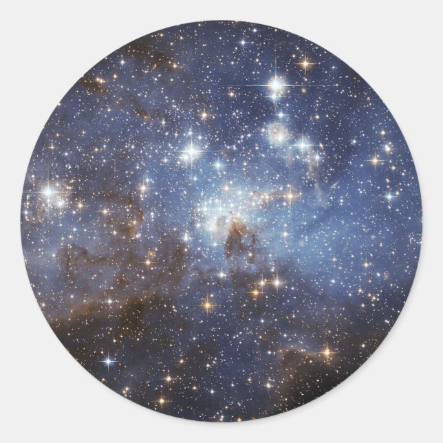 LH 95 Sternenbildende Region NASA Runder Aufkleber (Vorderseite)