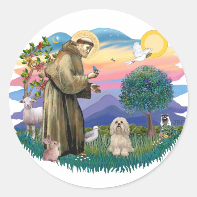Lhasa Apso (#9) Runder Aufkleber (Vorderseite)