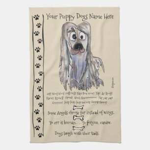 Lhasa Apso Cartoon Dog Quotes Küchentuch
