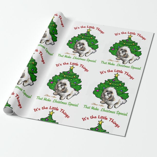 Lhasa Apso Christmas Geschenkpapier (Ungerollt)