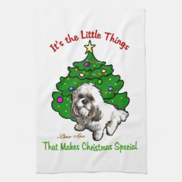 Lhasa Apso Christmas Küchentuch
