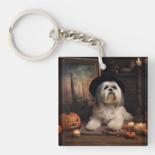 Lhasa Apso Citrouille Halloween effrayant