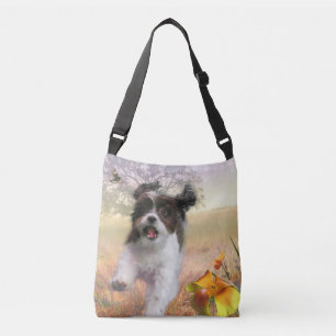Lhasa Apso Dog High Schwanz Zuhause Tragetaschen Mit Langen Trägern