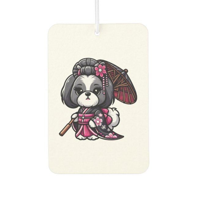 Lhasa Apso Dog Kimono Autolufterfrischer (Vorderseite)
