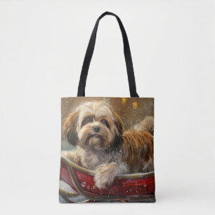 Lhasa Apso Dog Weihnachtsfest Tasche