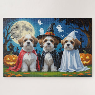 Lhasa Apso Dogs Pumpkin Halloween Funny