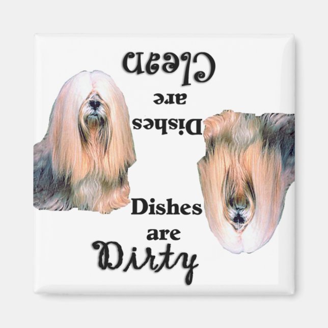 Lhasa Apso Geschirrspüler Magnet (Vorne)