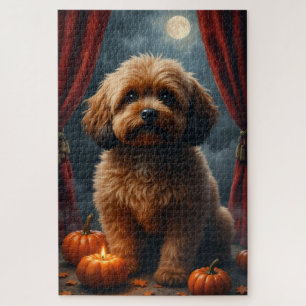 Lhasa Apso Gothic Halloween-Porträtkunst