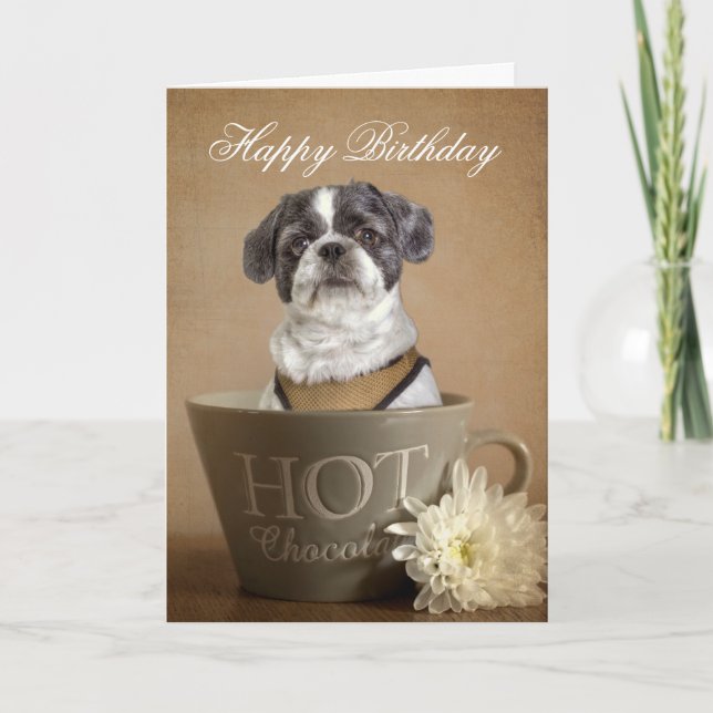 Lhasa apso Greetings Card Karte (Vorderseite)