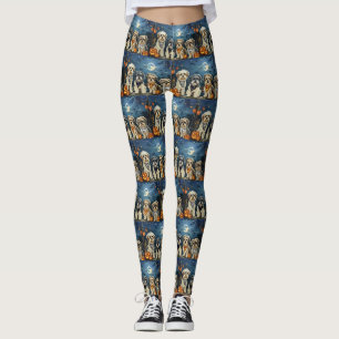 Lhasa Apso Halloween Spooky Leggings