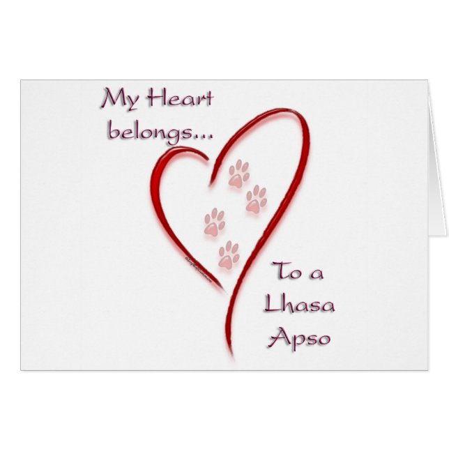 Lhasa Apso Heart Belongs (Vorderseite (Horizontal))