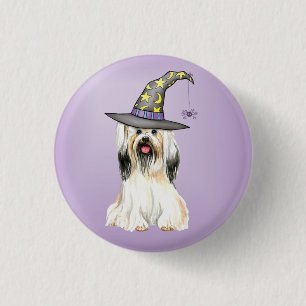 Lhasa Apso Hexe Pinback Button