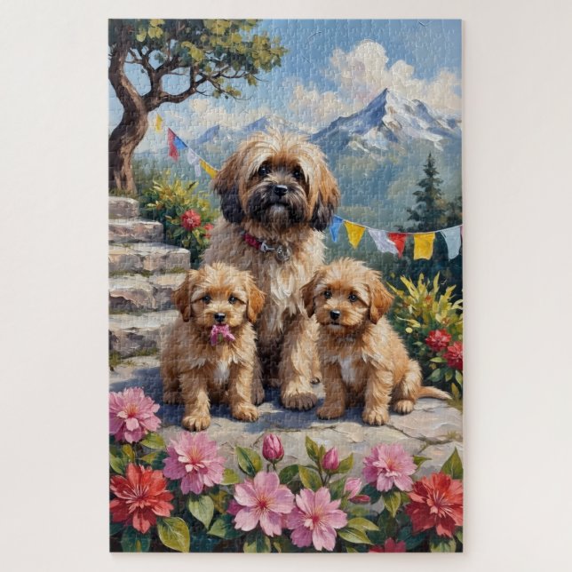 Lhasa Apso Himalaya-Gartenkunst (Vertikal)