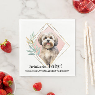 Lhasa Apso Hochzeitsservietten mit Hundebild Serviette