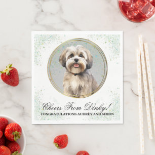 Lhasa Apso Hochzeitsservietten mit Hundebild Serviette