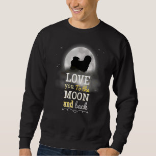 Lhasa Apso Hund Liebe zum Mond Sweatshirt
