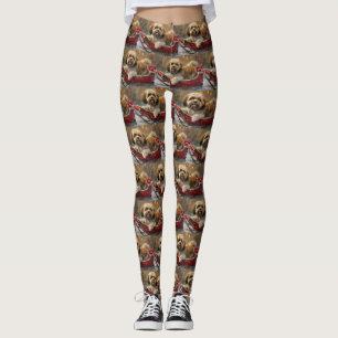 Lhasa Apso Hund Weihnachtsfestlich Leggings