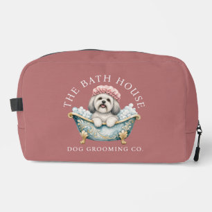 Lhasa Apso-Hundepflege-Kit-Tasche Staubiges Rosa Waschbeutel