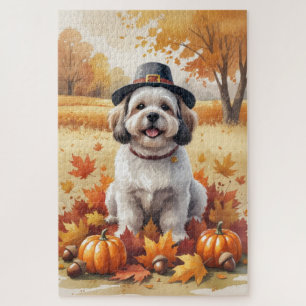Lhasa Apso im Herbst Erntedank Art
