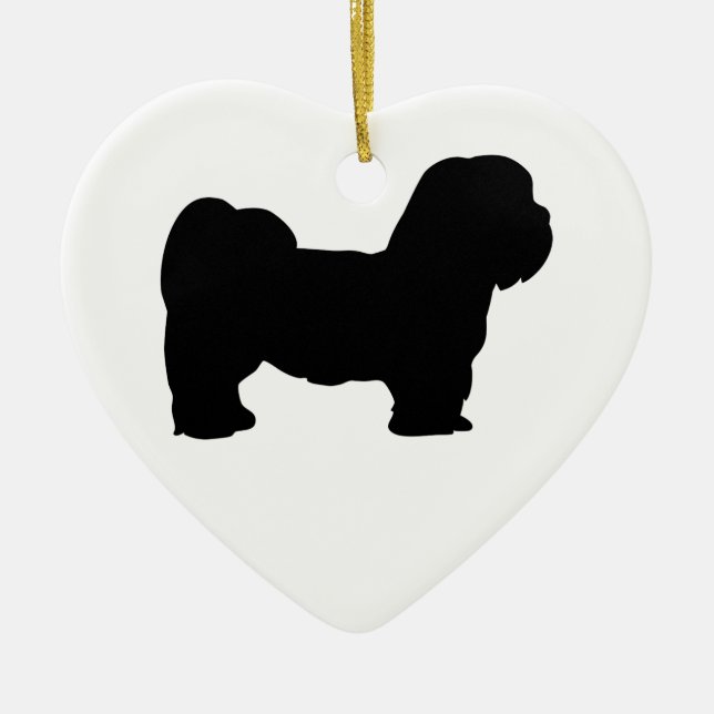 Lhasa Apso Keramik Ornament (Vorne)