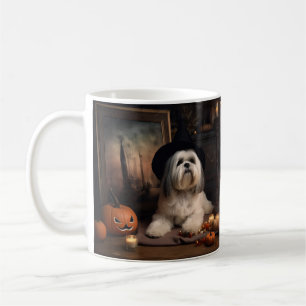 Lhasa Apso Kürbisse Halloween Gruselig Kaffeetasse