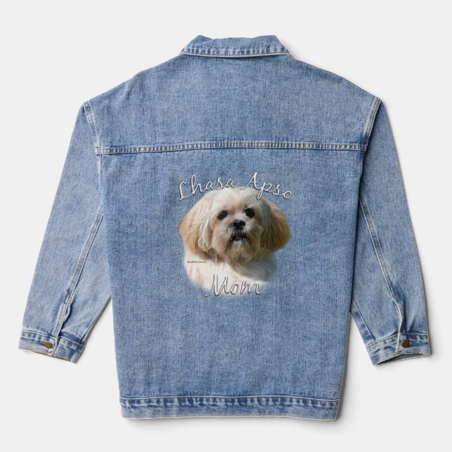 Lhasa Apso Mama 2 Jeansjacke (Rückseite)
