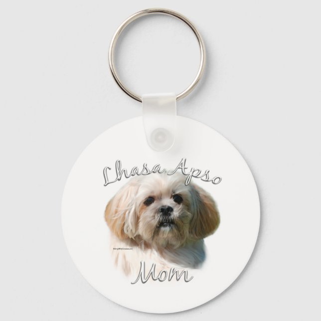 Lhasa Apso Mama 2 Schlüsselanhänger (Vorderseite)