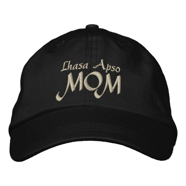 Lhasa Apso MAMA Bestickte Kappe (Vorderseite)