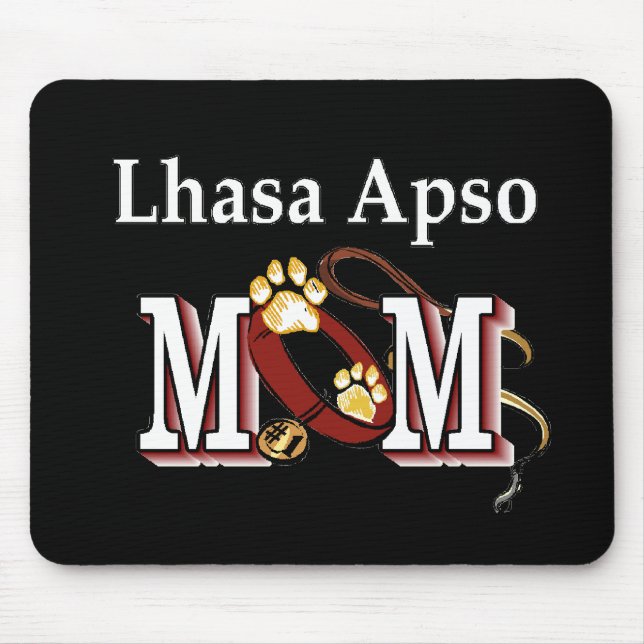Lhasa Apso Mama Geschenke Mousepad (Vorne)
