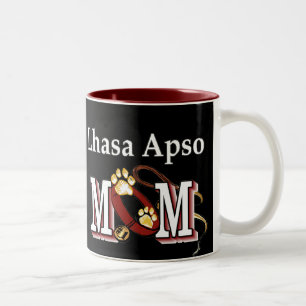 Lhasa Apso Mama Geschenke Zweifarbige Tasse