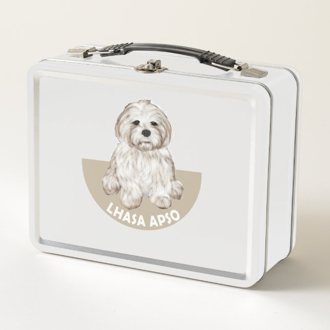Lhasa Apso Metall Brotdose (Vorderseite)