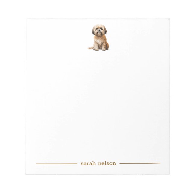 Lhasa Apso Personalisiert Notepad Notizblock (Vorderseite)