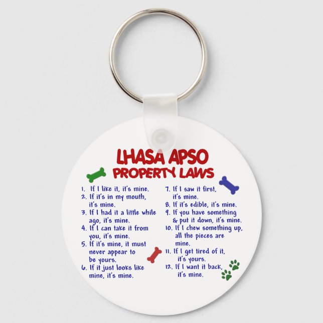 LHASA APSO Property Laws 2 Schlüsselanhänger (Vorderseite)