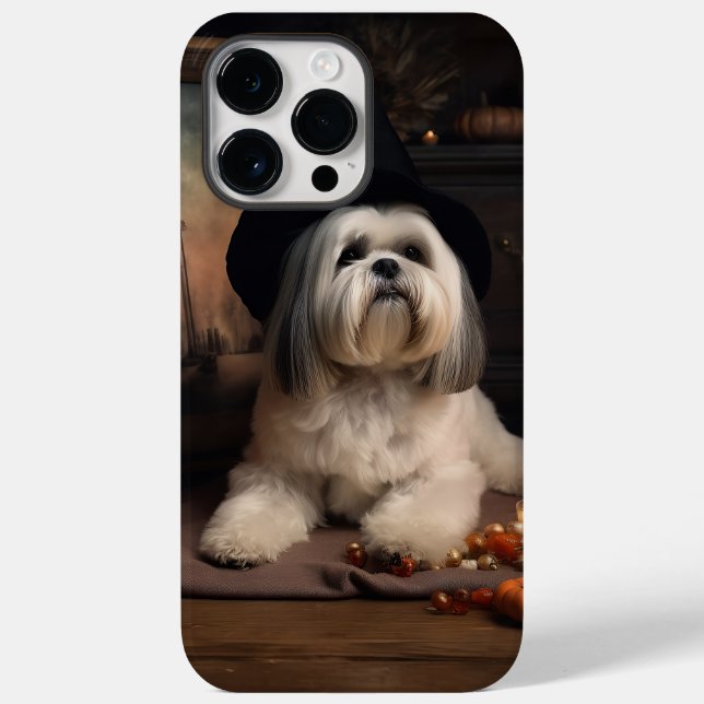 Lhasa Apso Pumpkins Halloween Beängstigend Case-Mate iPhone 14 Pro Max Hülle (Rückseite)